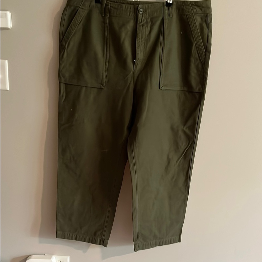 J. Crew Green Straight Leg Pants